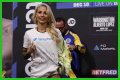 Ebanie Bridges strips down to bra and knickers for weigh in ahead of world title fight with Maria Cecilia Roman